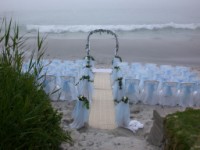 Draped arch beach wedding Cape Town